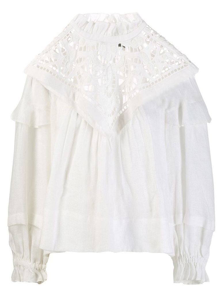 Isabel Marant broderie anglaise blouse - White
