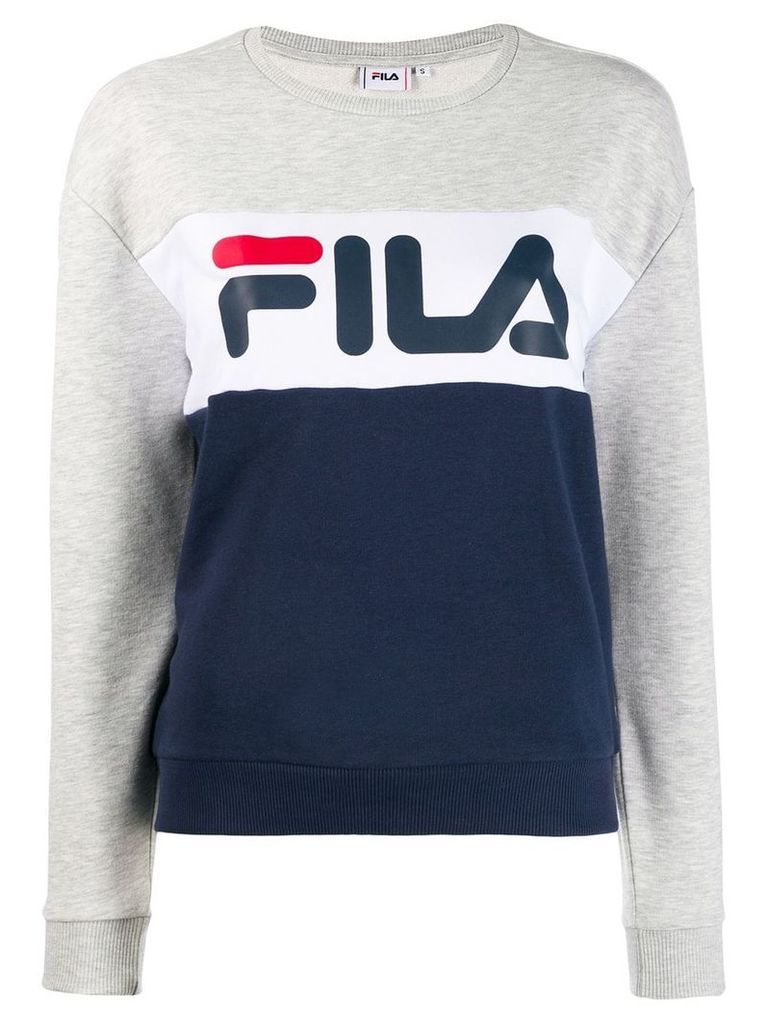 Fila logo colour-block sweatshirt - Blue