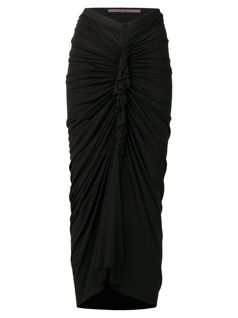Rick Owens Lilies draped woven skirt - Black