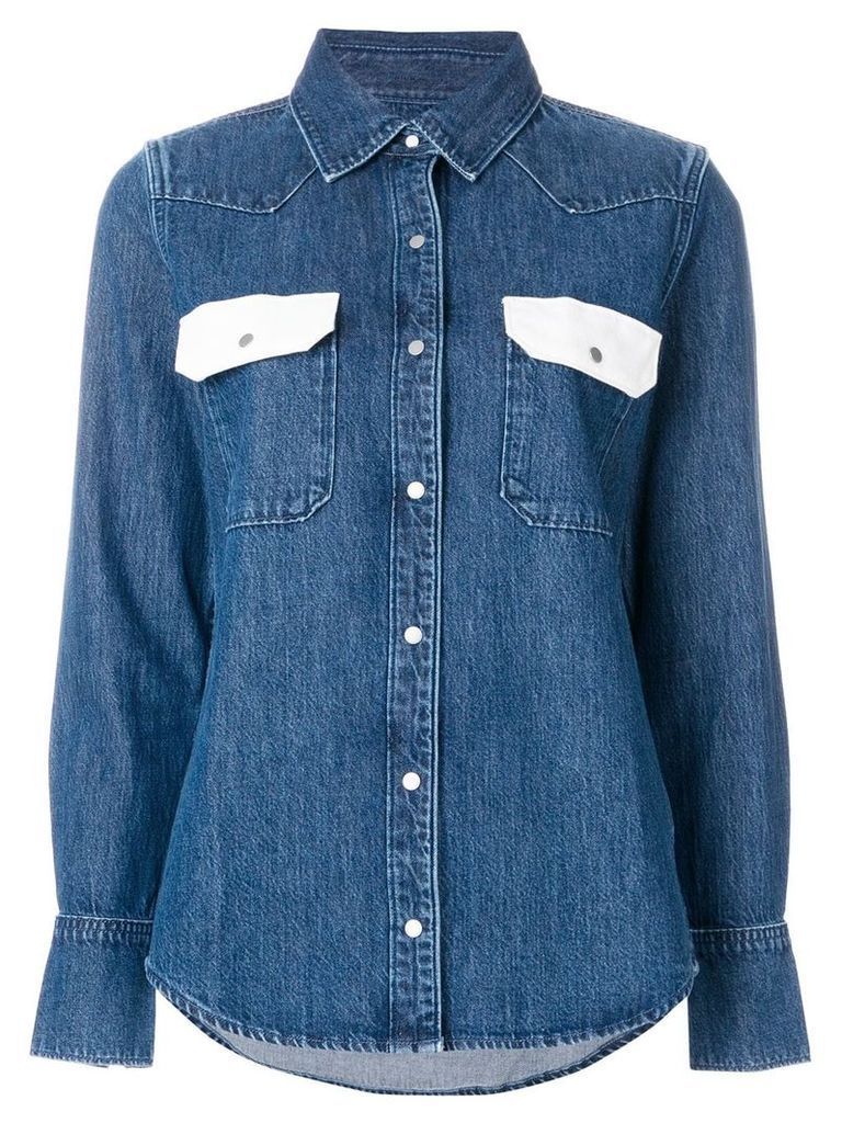 Calvin Klein Jeans Western Lean contrast denim shirt - Blue