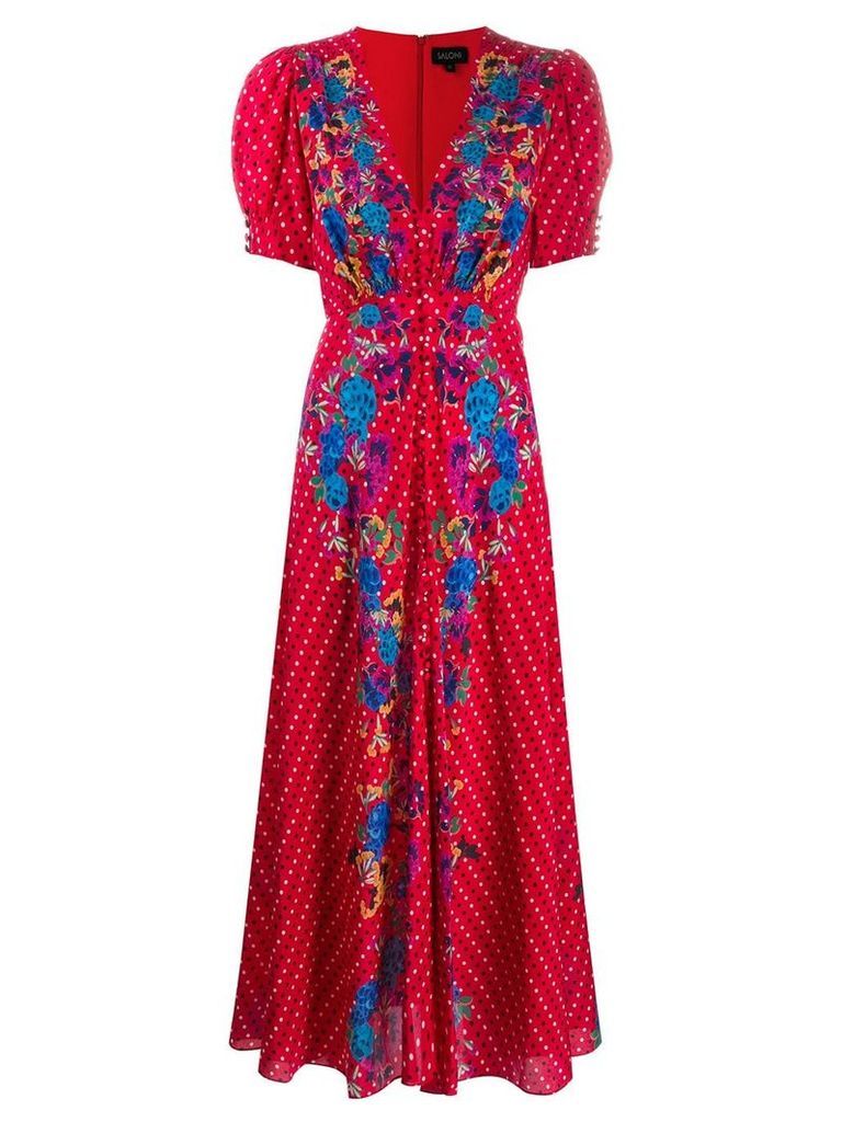 Saloni Scarlet printed dress - Red