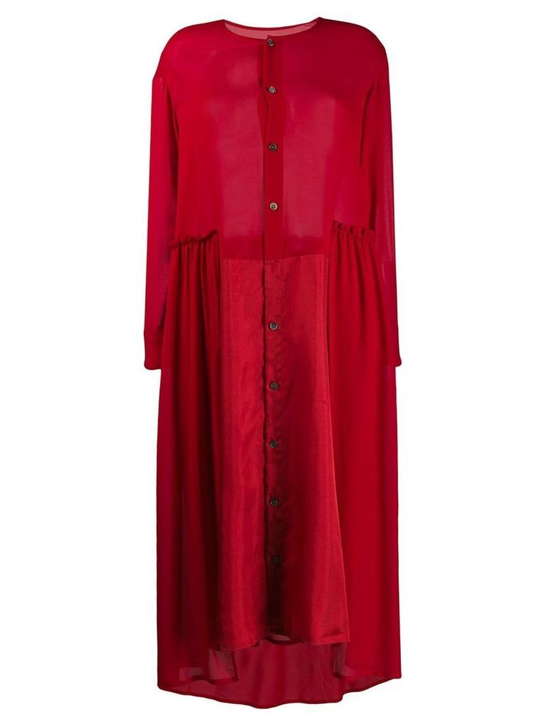 Zucca oversized shirt dress - Red