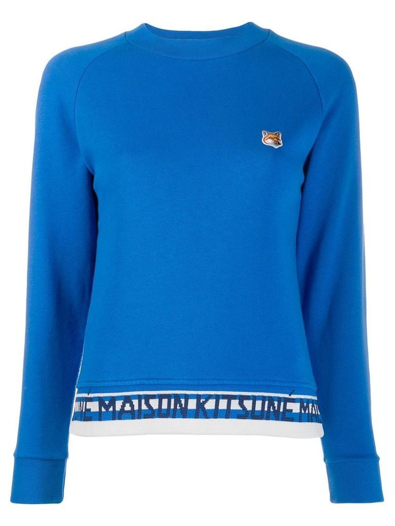 Maison Kitsuné fox head patch sweatshirt - Blue