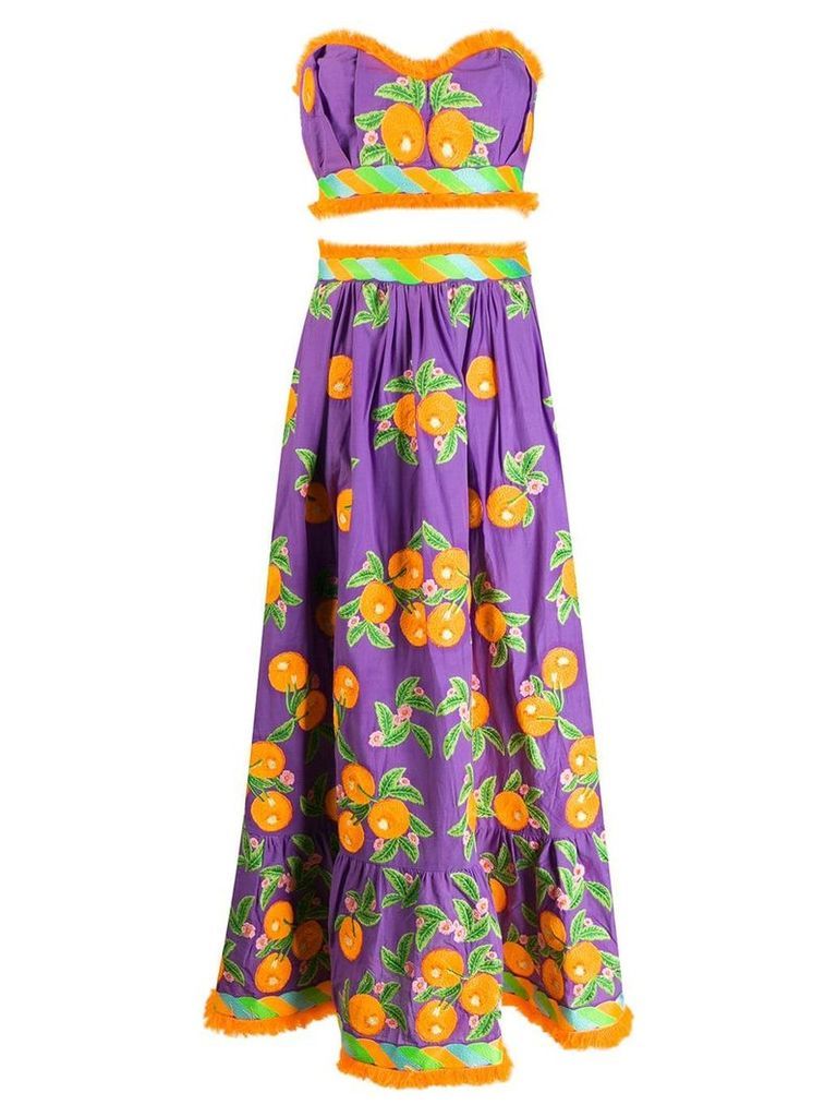 Yuliya Magdych Mandarin skirt set - Purple