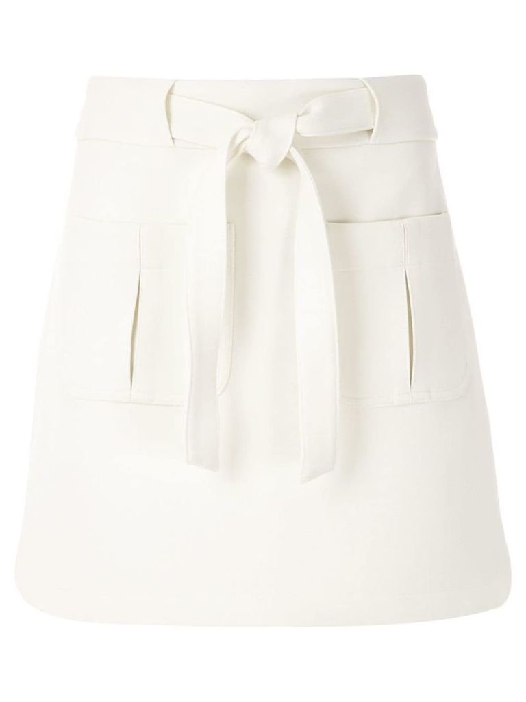Egrey lace up skirt - White