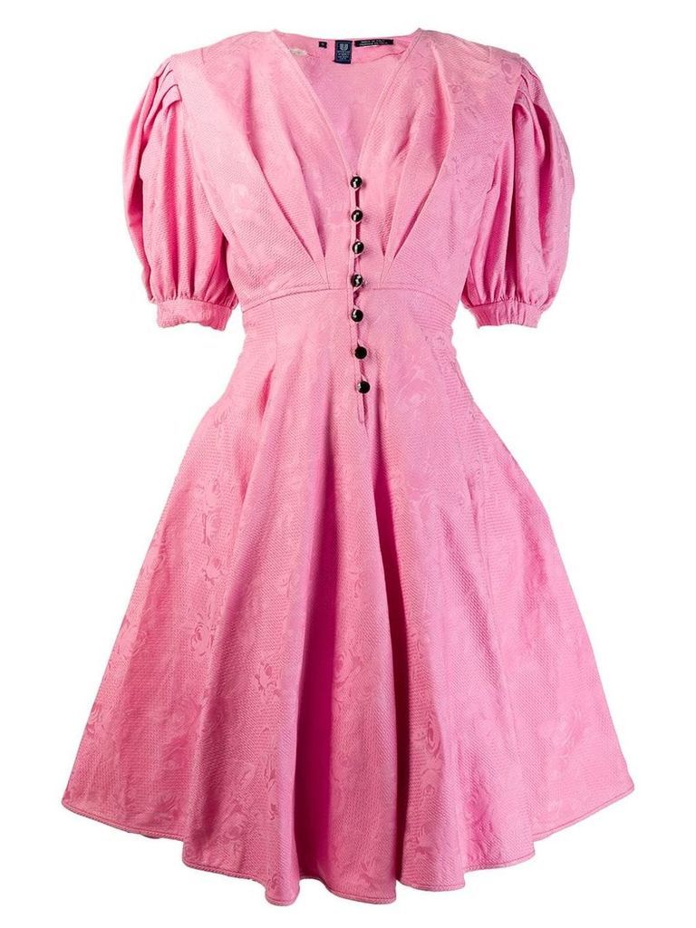 Emanuel Ungaro Vintage 1980's buttoned midi dress - Pink