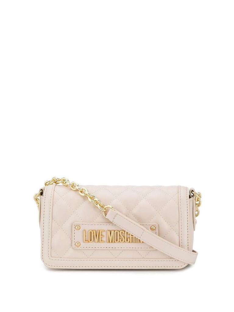 Love Moschino quilted shoulder bag - Neutrals