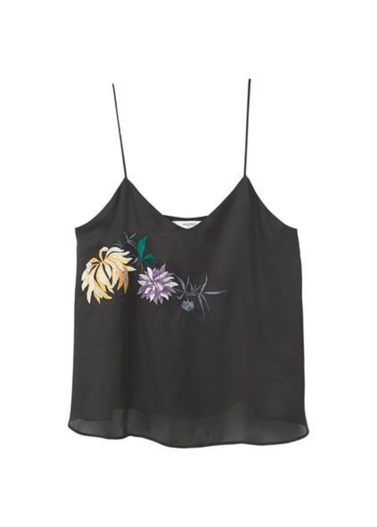 Floral embroidered top
