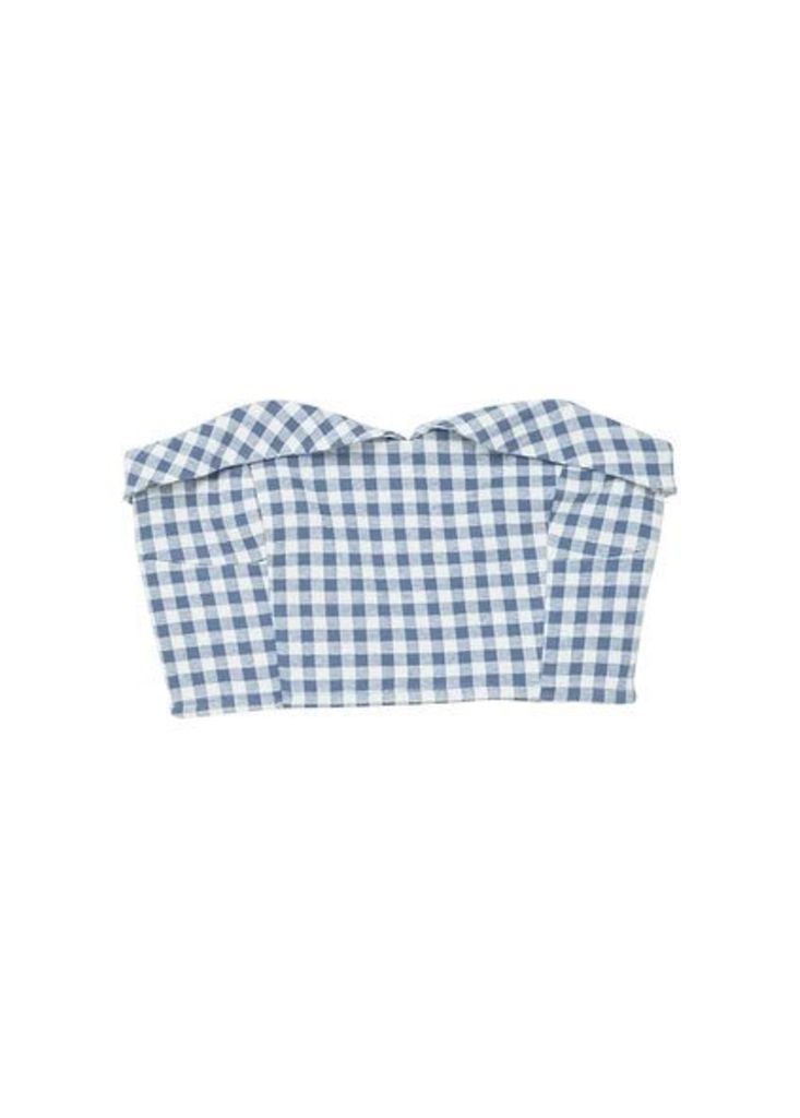 Gingham cropped top