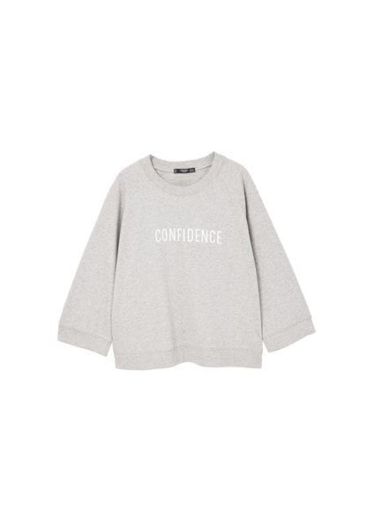 Cotton-blend message sweatshirt