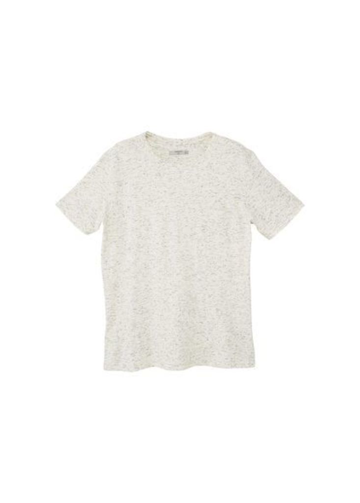 Flecked cotton-blend t-shirt