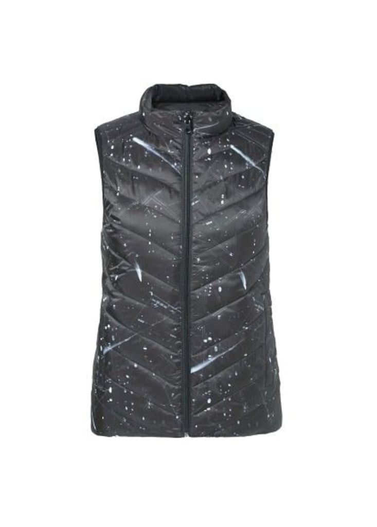 Printed quilted gilet