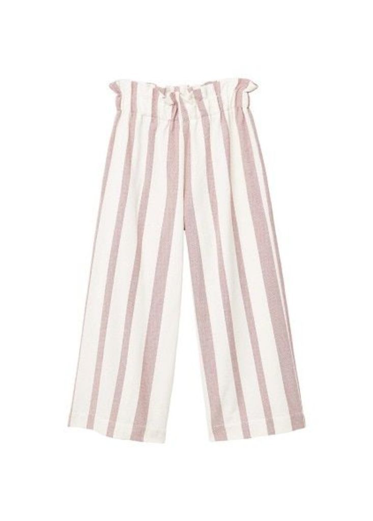 Striped crop trousers