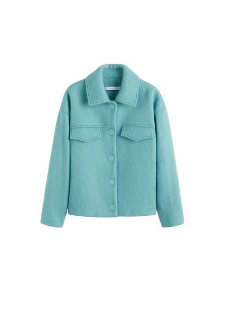 Buttoned wool jacket