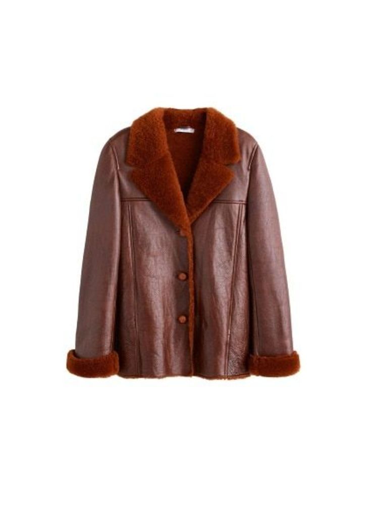 Sheepskin-lined leather jacket