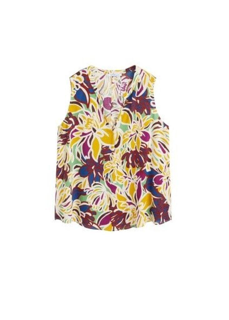 Tropical print blouse
