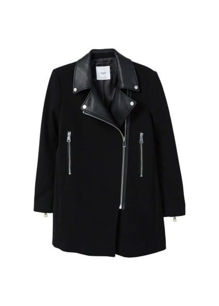 Zippers combined coat