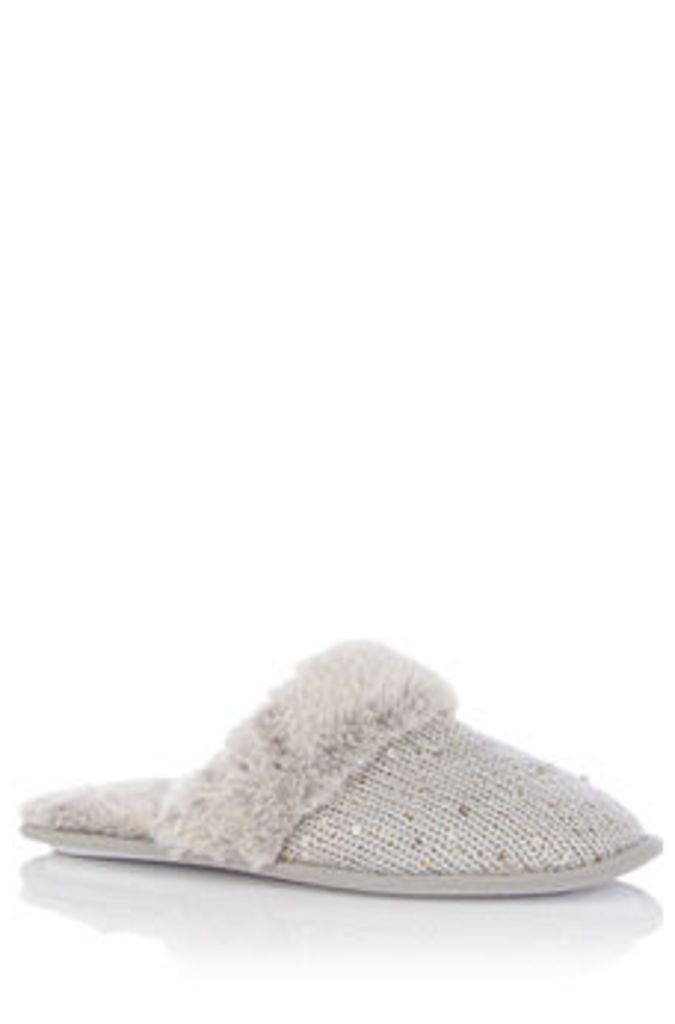 KNITTED SEQUIN MULE