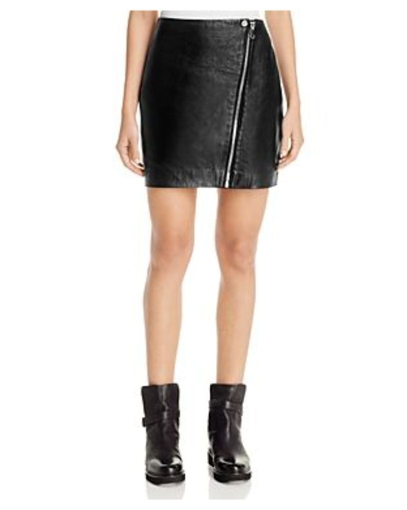Aqua x Maddie & Tae Leather Zip Mini Skirt - 100% Bloomingdale's Exclusive