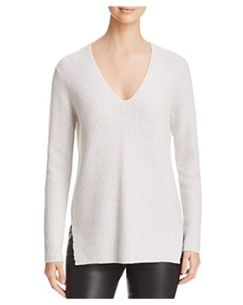 C by Bloomingdale's Deep-v Wool-Blend Sweater