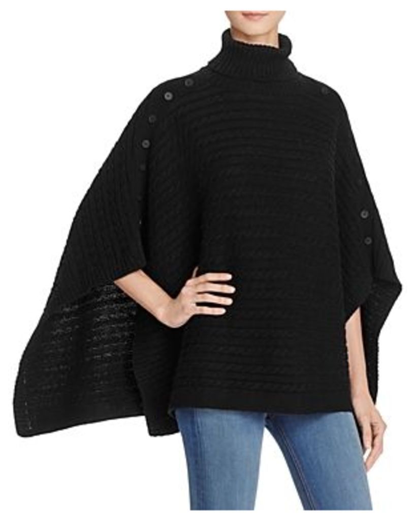 525 America Cable-Knit Turtleneck Poncho