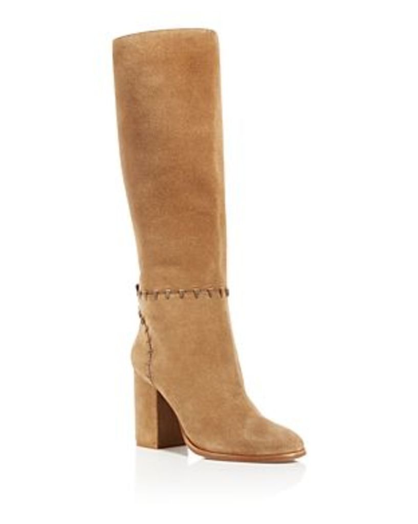 Tory Burch Contraire Stitched Block Heel Knee Boots