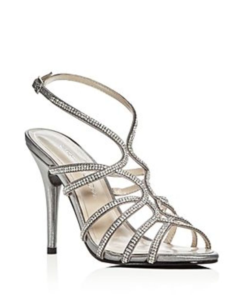 Caparros Helena Embellished Satin High Heel Sandals