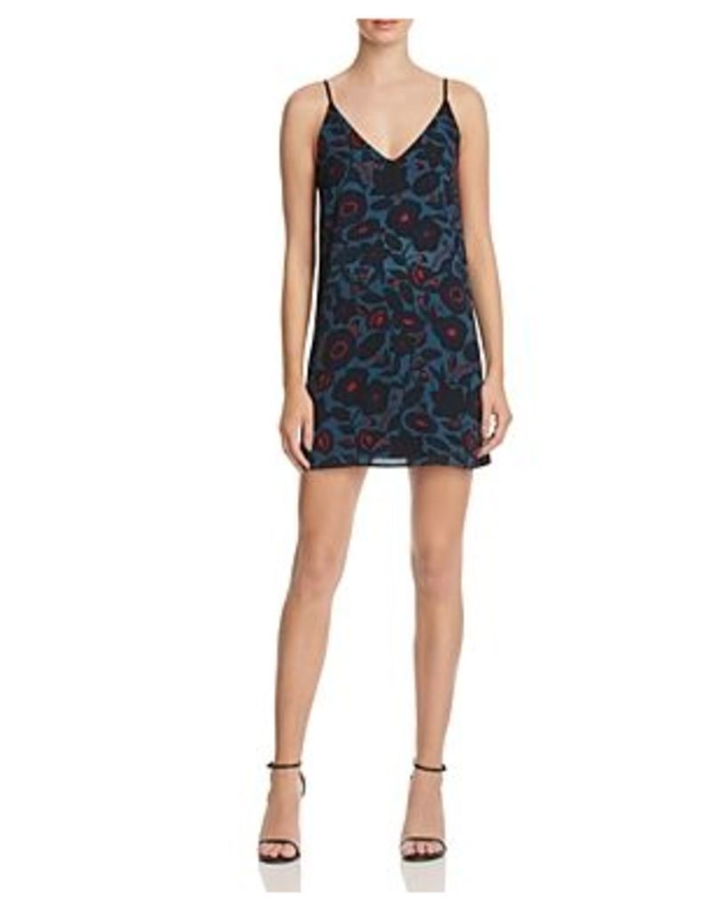 Aqua Floral Print Slip Dress - 100% Exclusive