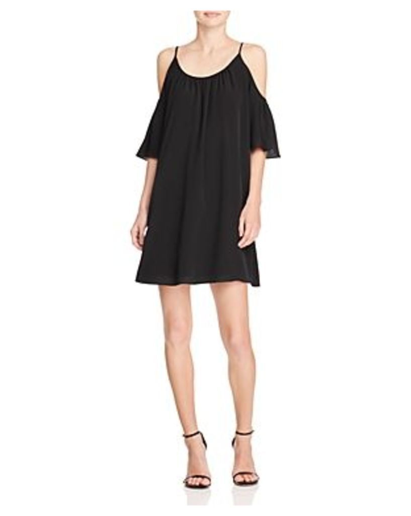 French Connection Polly Plains Cold-Shoulder Dress