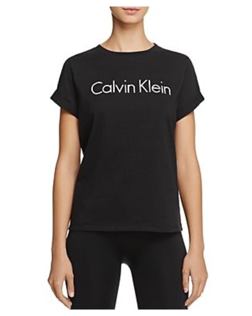 Calvin Klein Cuffed Short Sleeve Logo Tee