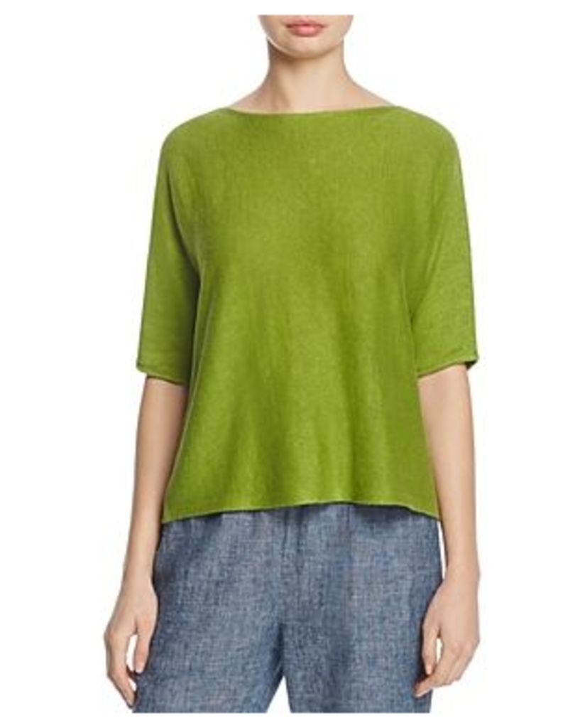 Eileen Fisher Petites Boat Neck Boxy Top