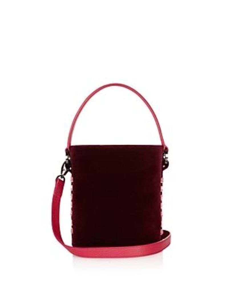 Santina Mini Velvet Bucket Bag