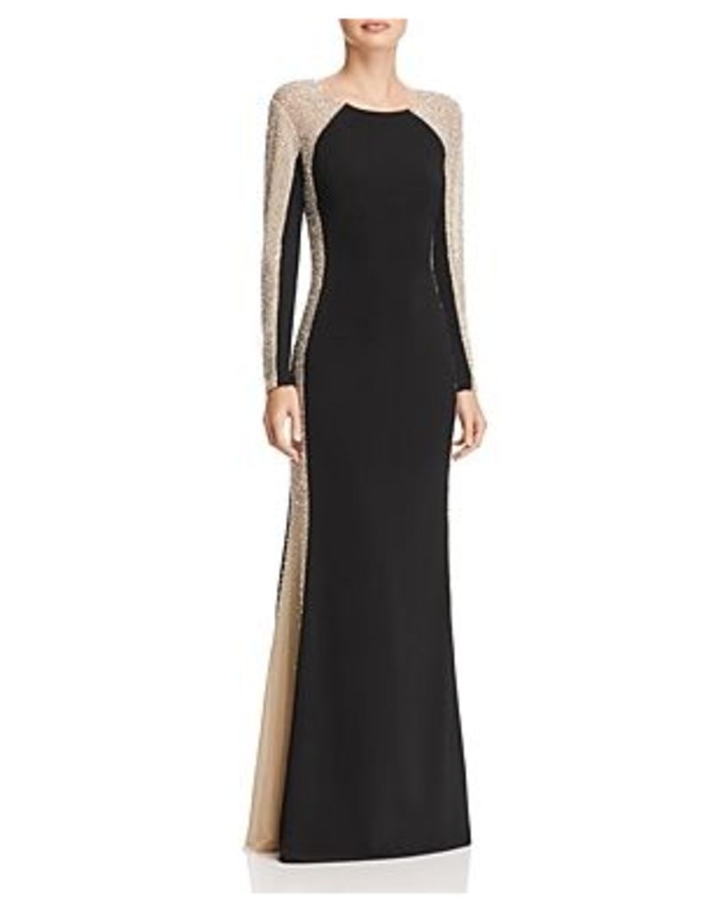 Beaded Color-Blocked Gown - 100% Exclusive