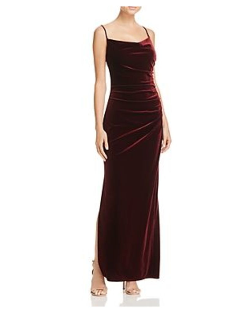 Laundry by Shelli Segal Shirred Stretch Velvet Dress - 100% Exclusive
