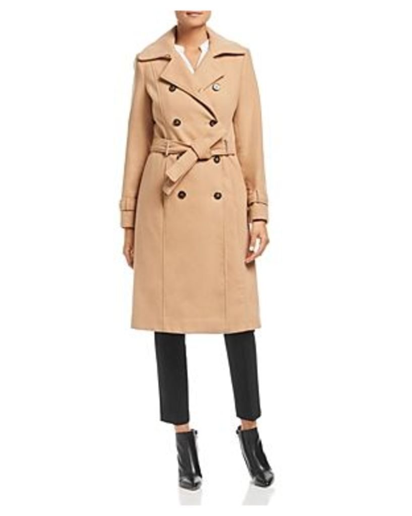 Calvin Klein Double-Breasted Front Belted Coat