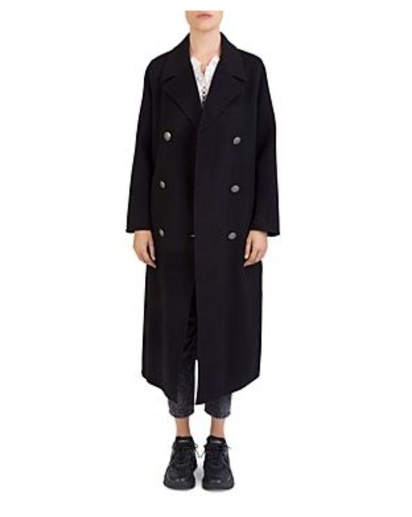The Kooples Double-Breasted Long Wool Coat