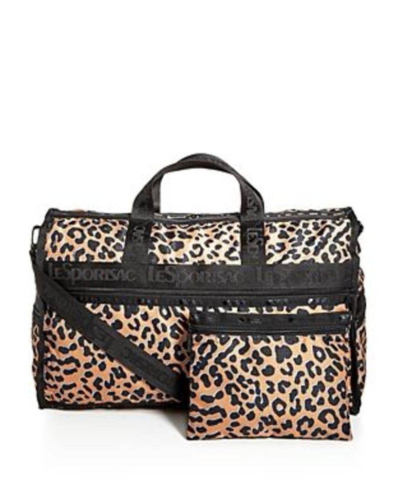 LeSportsac Candace Leopard Print Weekender Duffel Bag