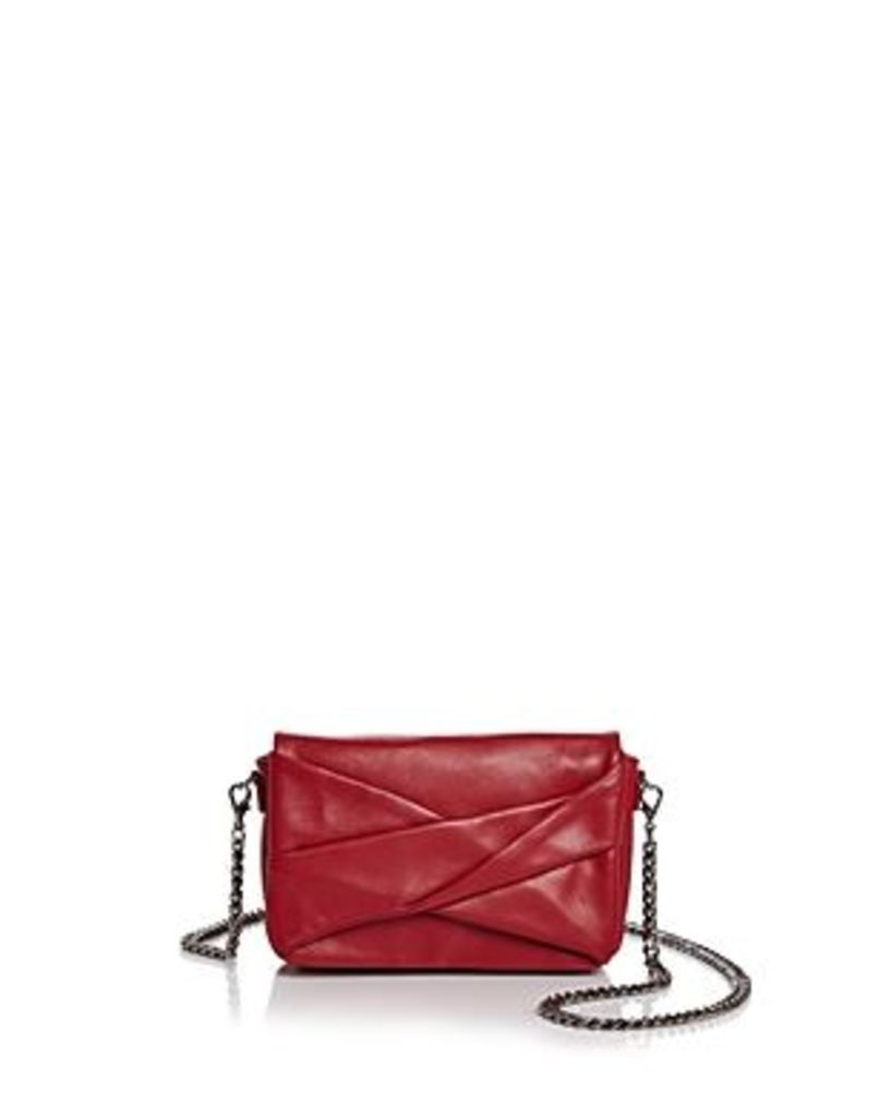 Halston Heritage Grace Small Bow Convertible Leather Crossbody