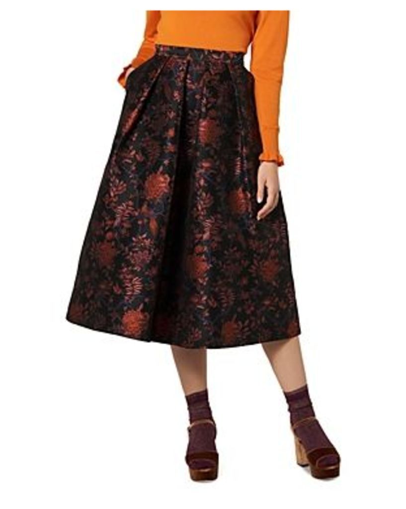 L.k.Bennett Delysia Floral Jacquard Midi Skirt