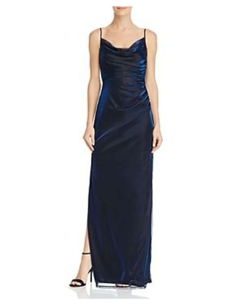 Laundry by Shelli Segal Metallic Draped Gown - 100% Exclusive