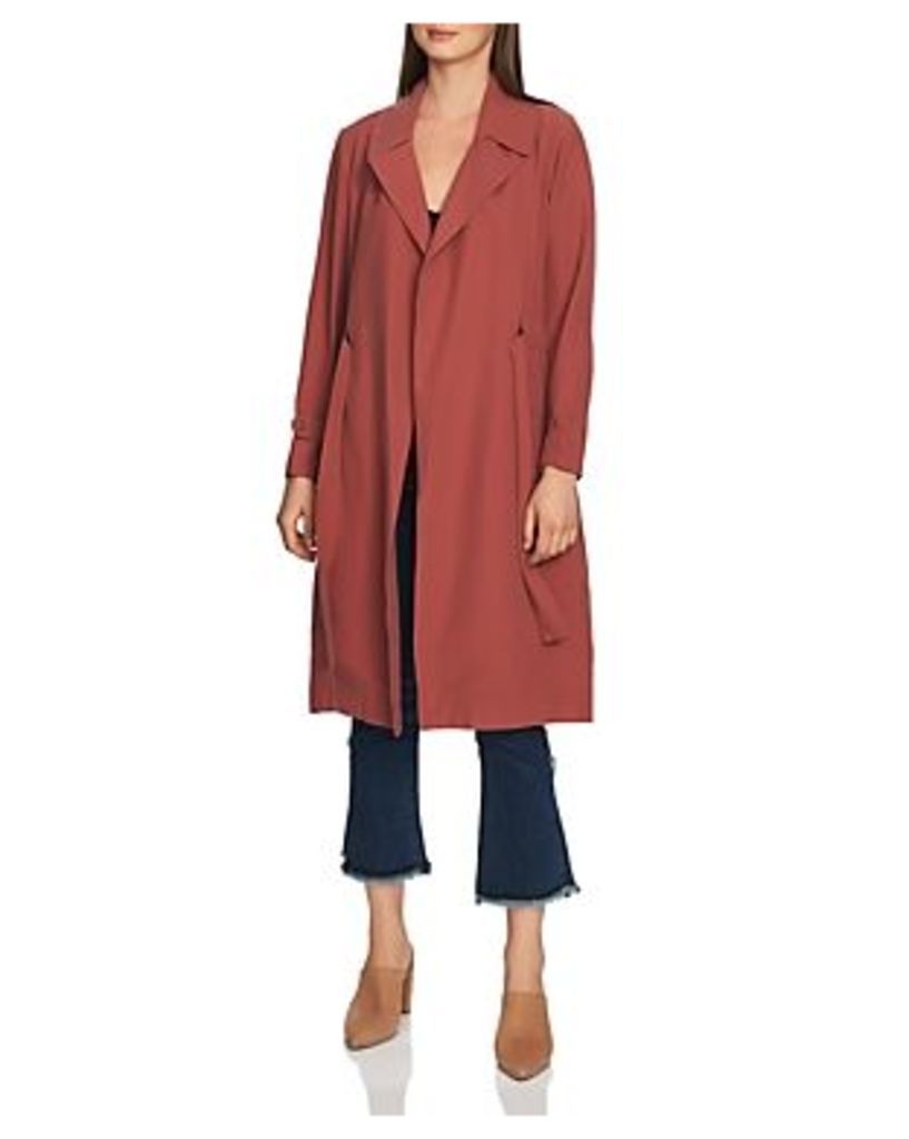1.state Belted Soft-Twill Trench Coat