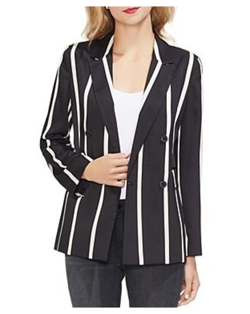 Vince Camuto Striped Double-Breasted Blazer
