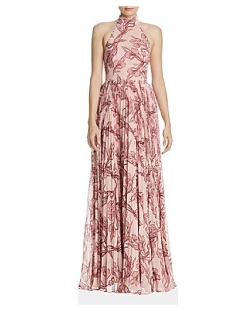 Fame and Partners Zora Pleated Floral Gown
