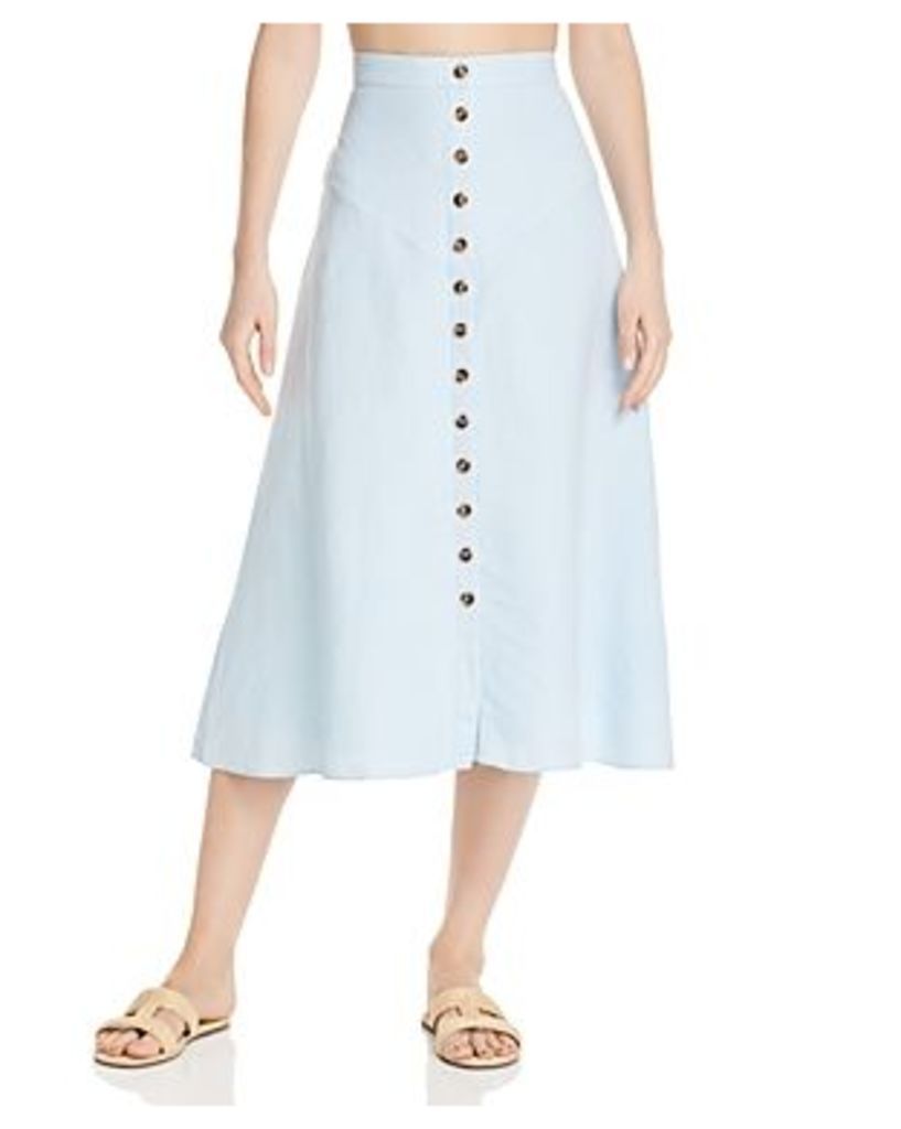 Fame and Partners The Lorilee Button-Down Midi Skirt