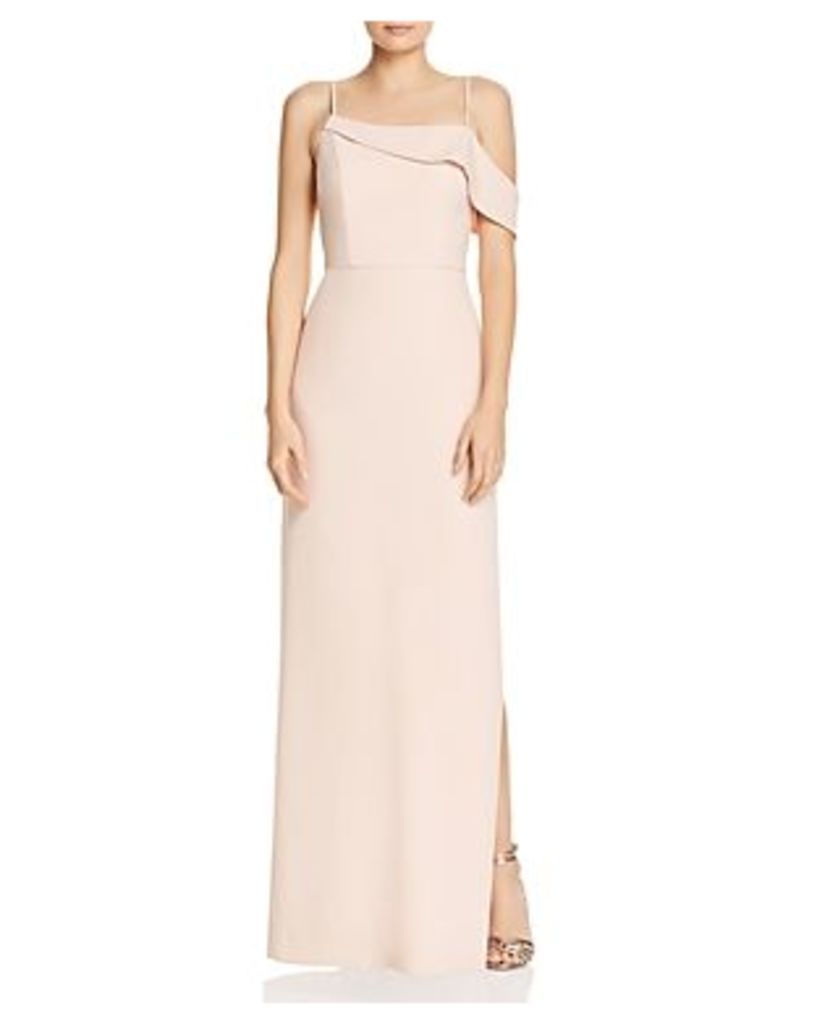 Laundry by Shelli Segal Asymmetric Crepe Gown