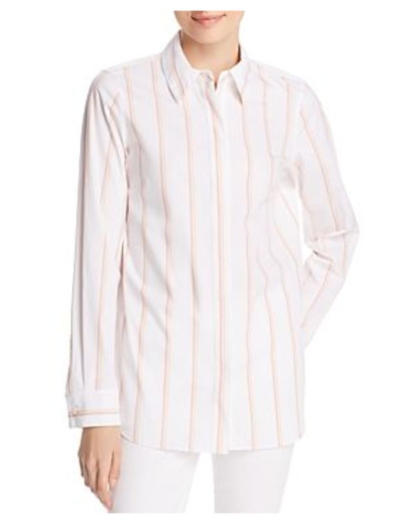 Lafayette 148 New York Velma Striped Cotton Shirt