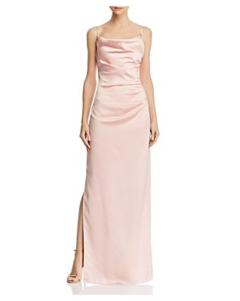 Ruched Satin Gown