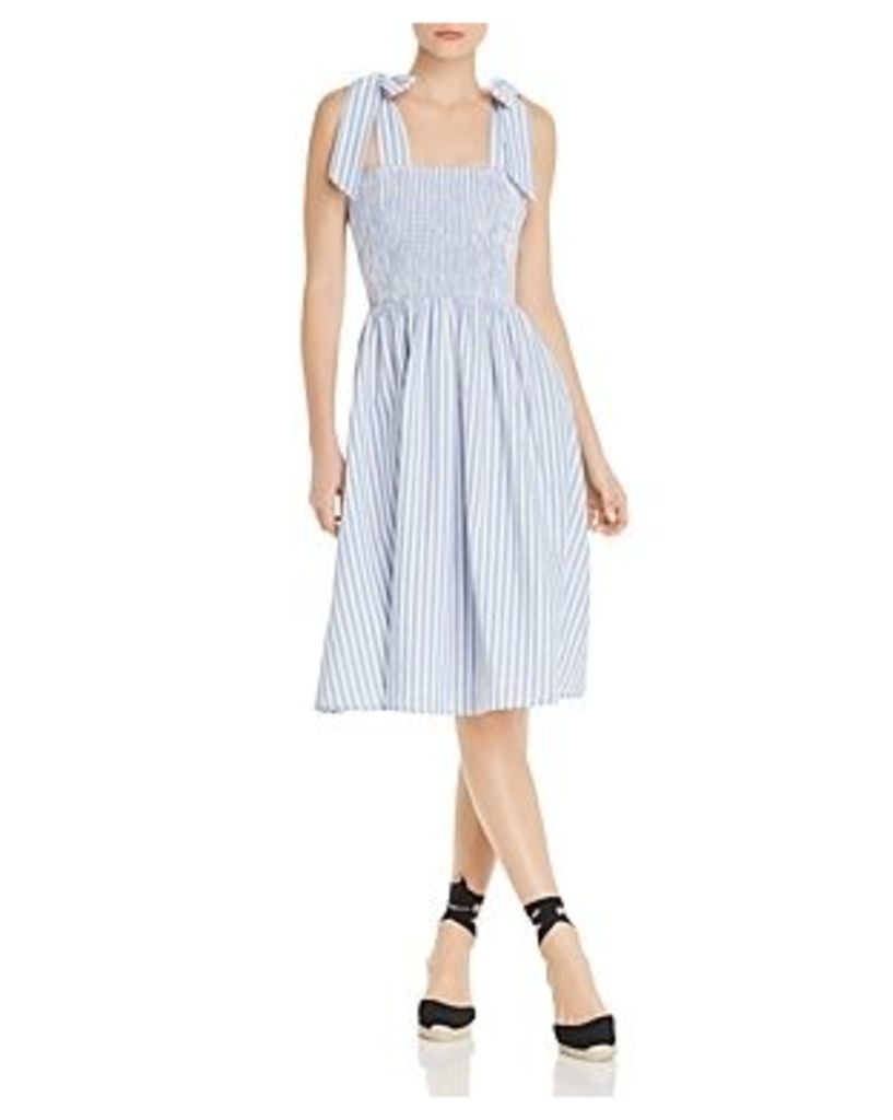 Aqua Sleeveless Striped Smocked Midi Dress - 100% Exclusive