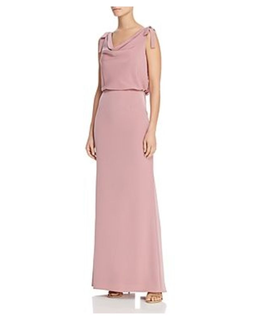 Adrianna Papell Cowl-Neck Crepe Gown