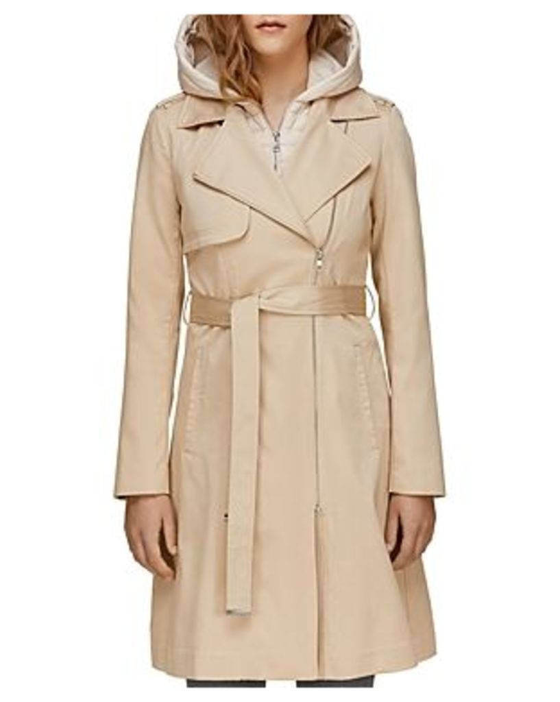 Athie Contrast Hooded Raincoat